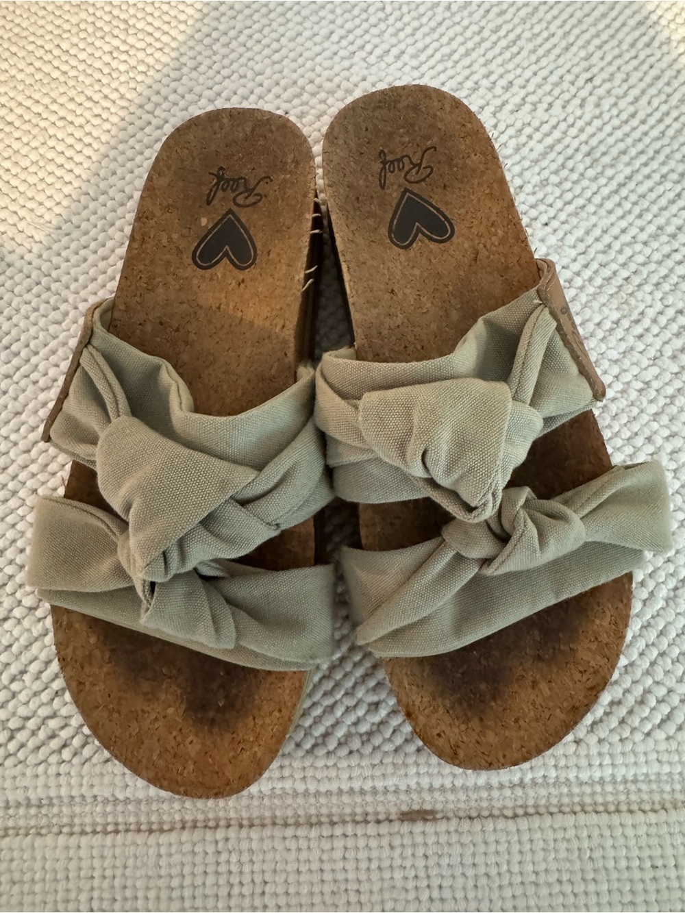 Reef Cushion Vista Knot Slide Sandals Beige Women’s US 6
